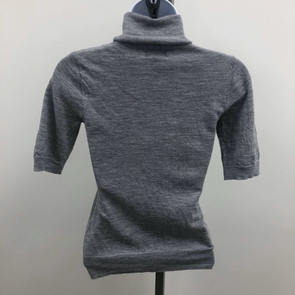 ADRIENNE VITTADINI GREY SHORT SLEEVE TURTLENECK - Picture 2 of 6